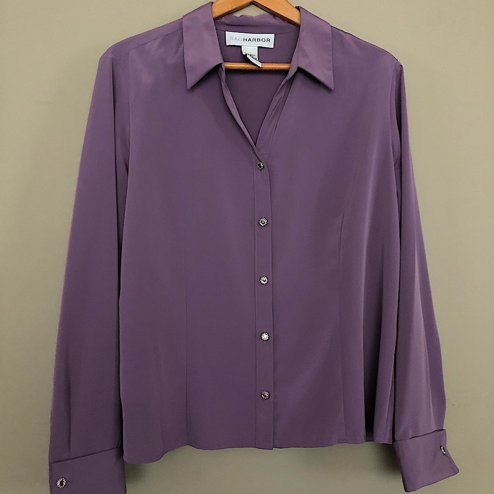 SAG HARBOR Vintage Blouse Button Up